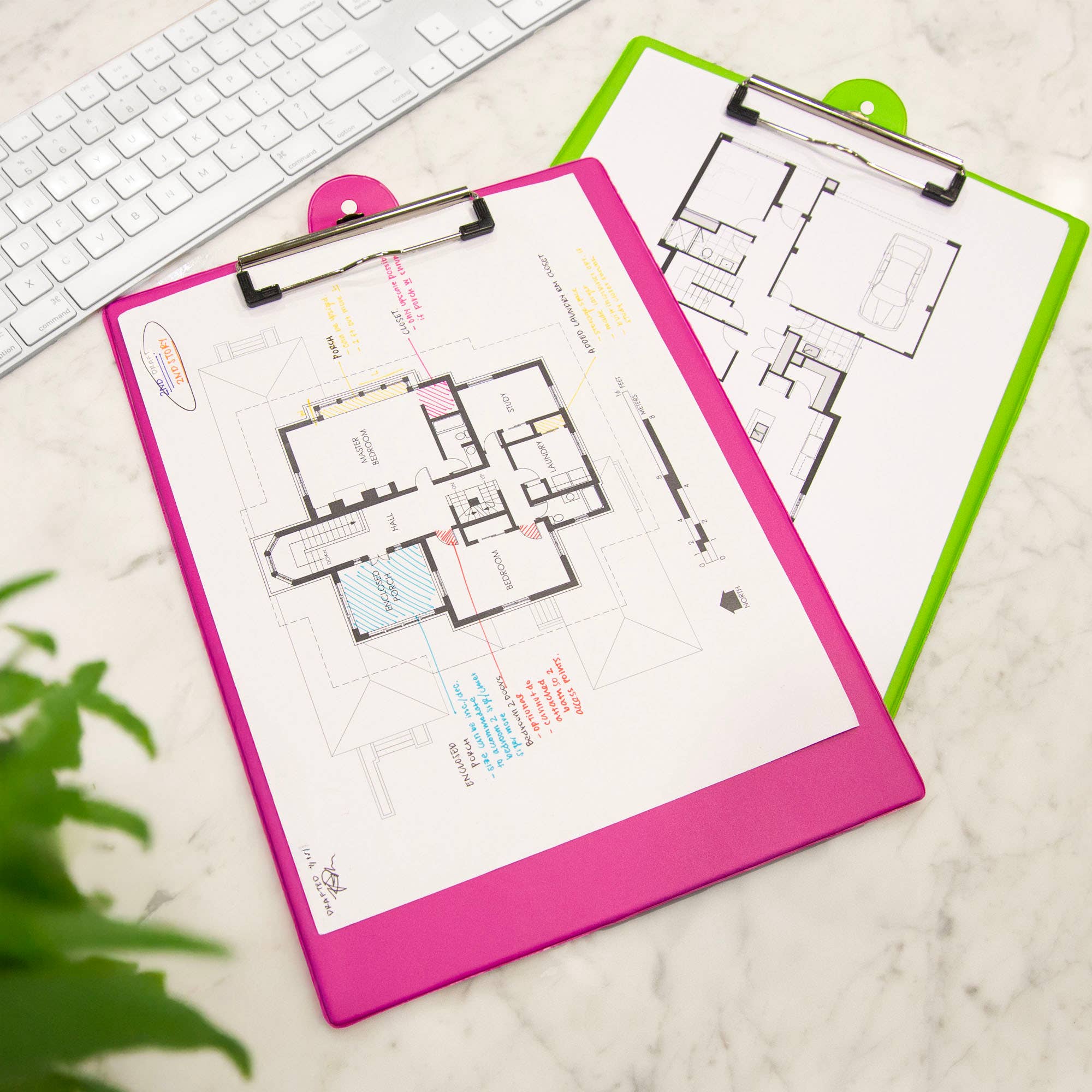 Bright PVC Standard Clipboard, Low-Profile Clip