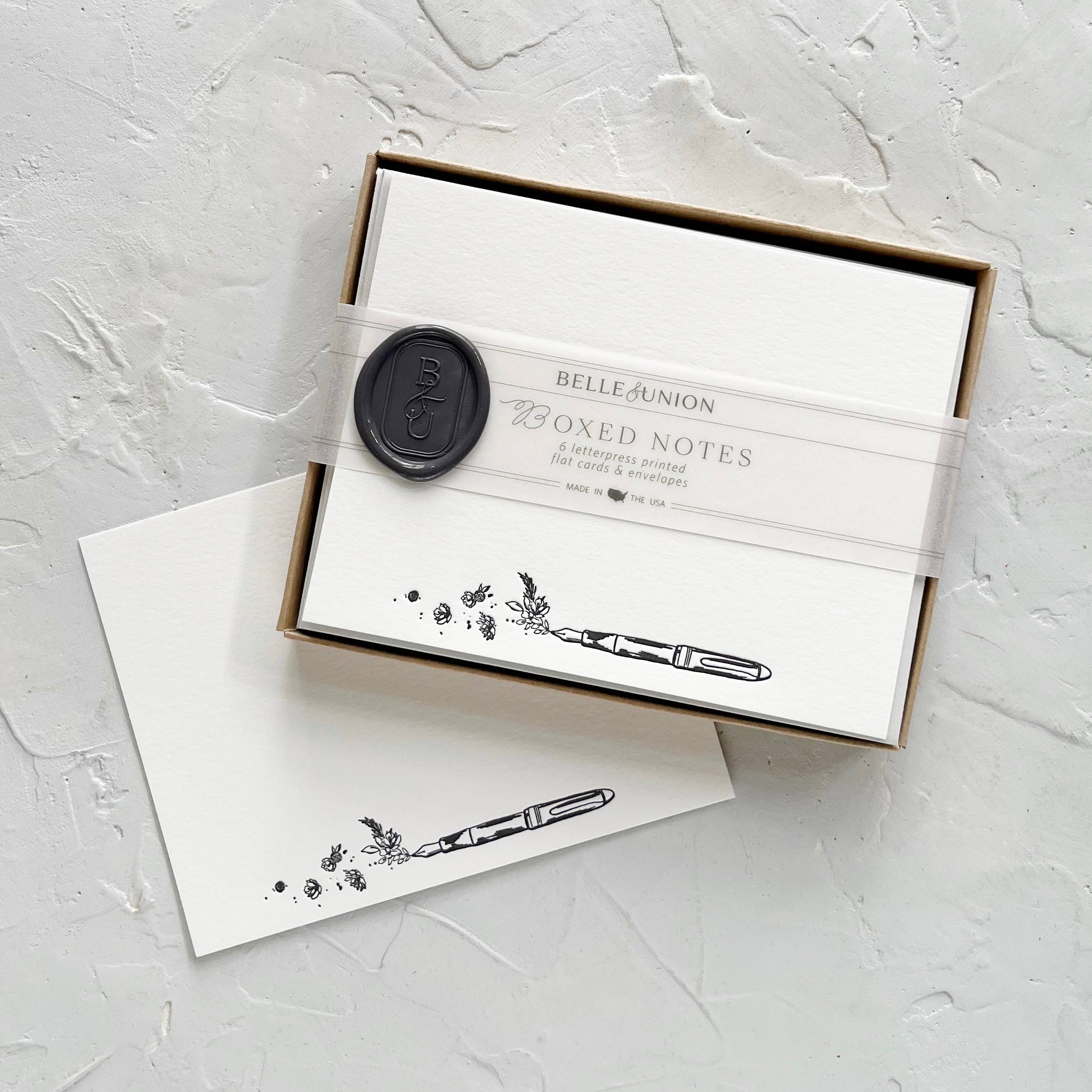 Flourish Fountain Pen Boxed Notes (Set of 6)