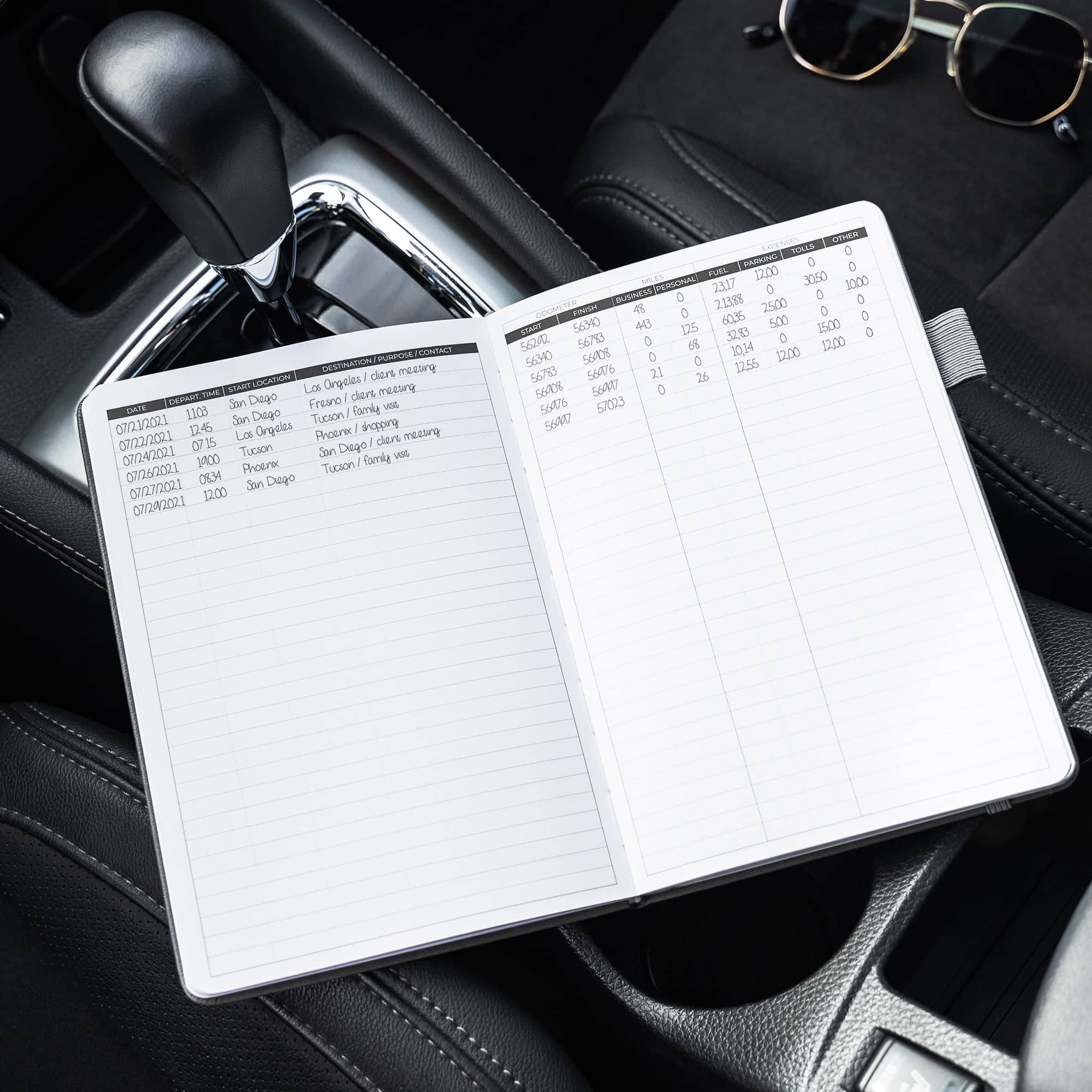 Auto Mileage Log Book