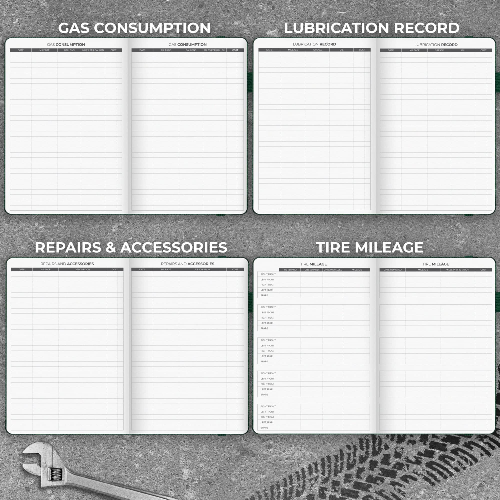Auto Mileage Log Book