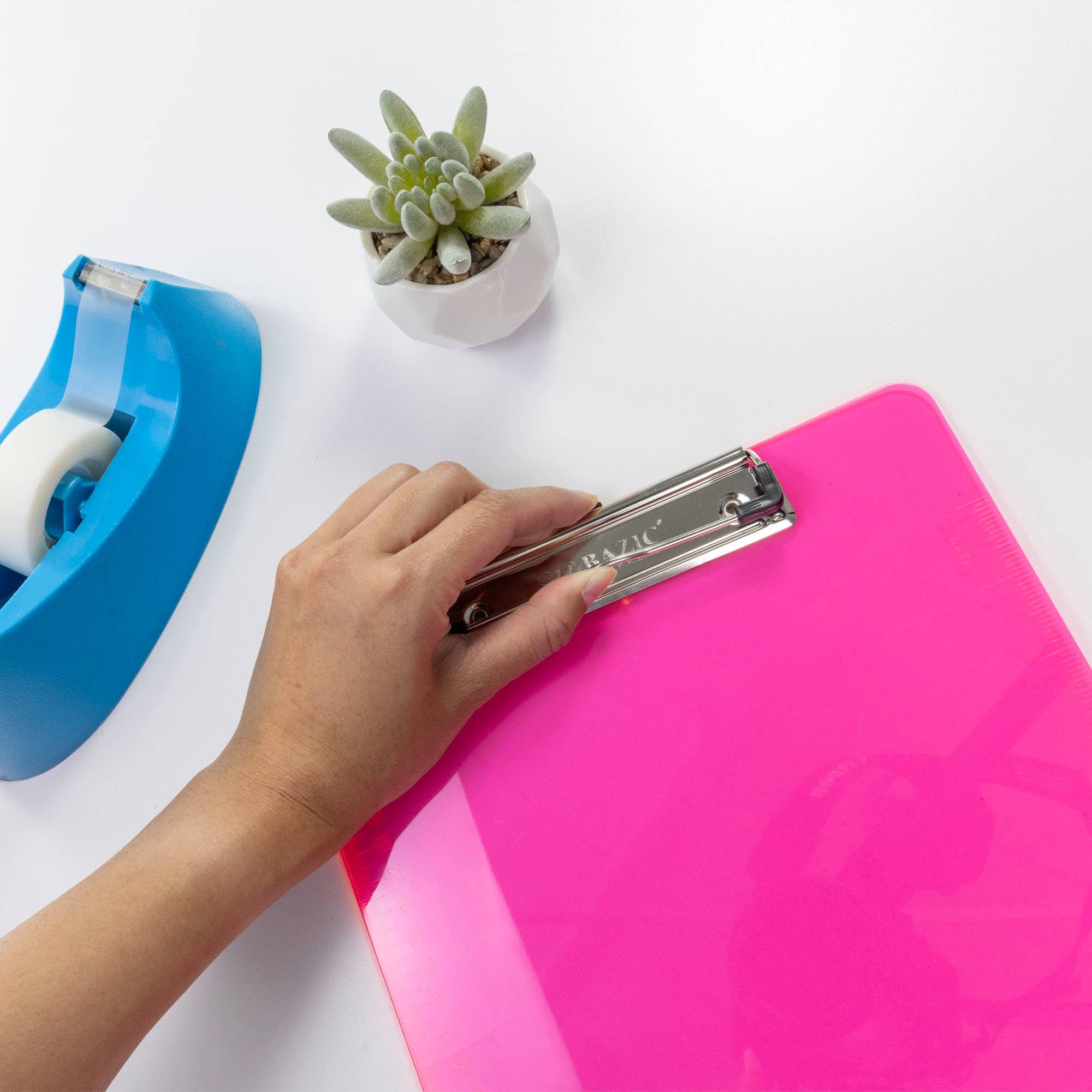 Standard Size Plastic Clipboard with Low-Profile Clip