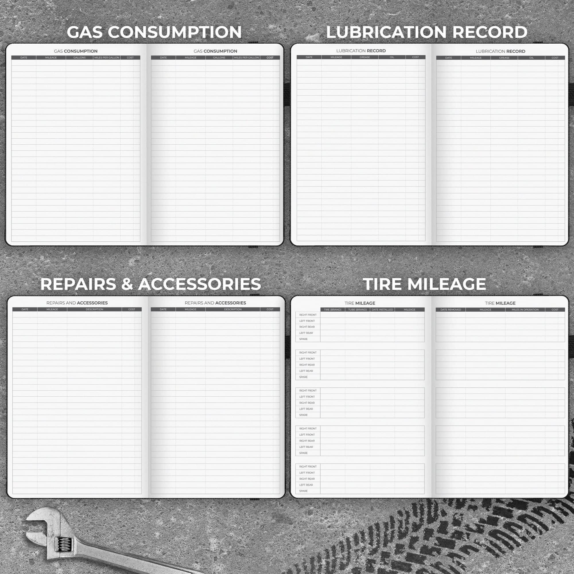 Auto Mileage Log Book