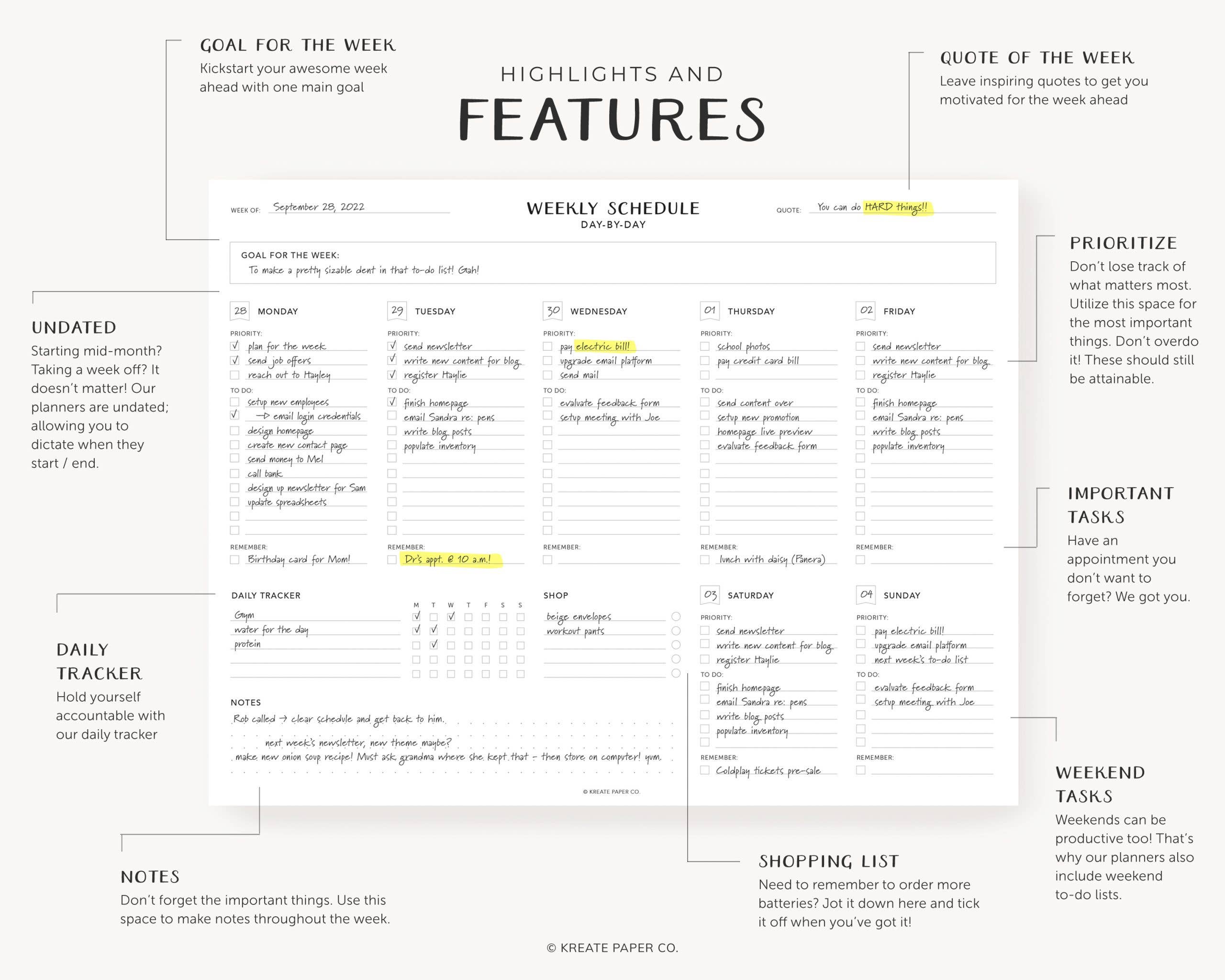 Weekly Planner Notepad, Weekly Planners, Best Selling
