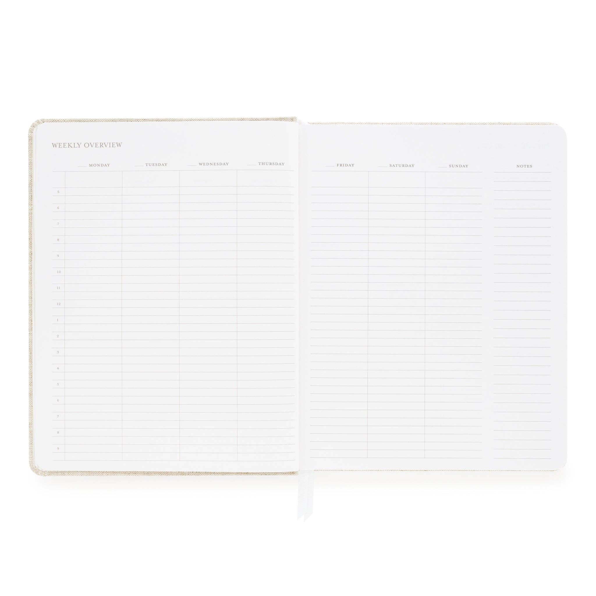 Undated Weekly Planner, Sage