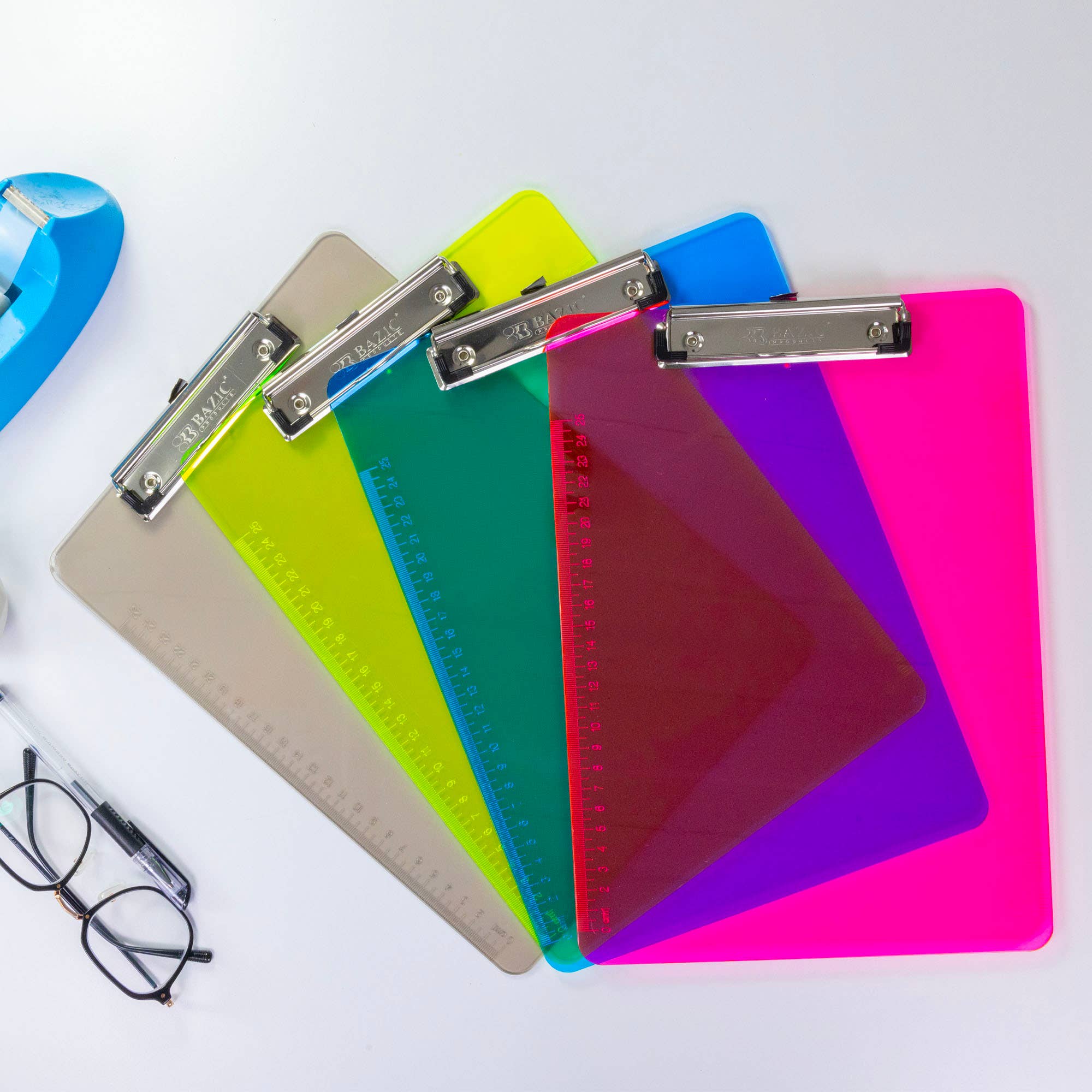 Standard Size Plastic Clipboard with Low-Profile Clip