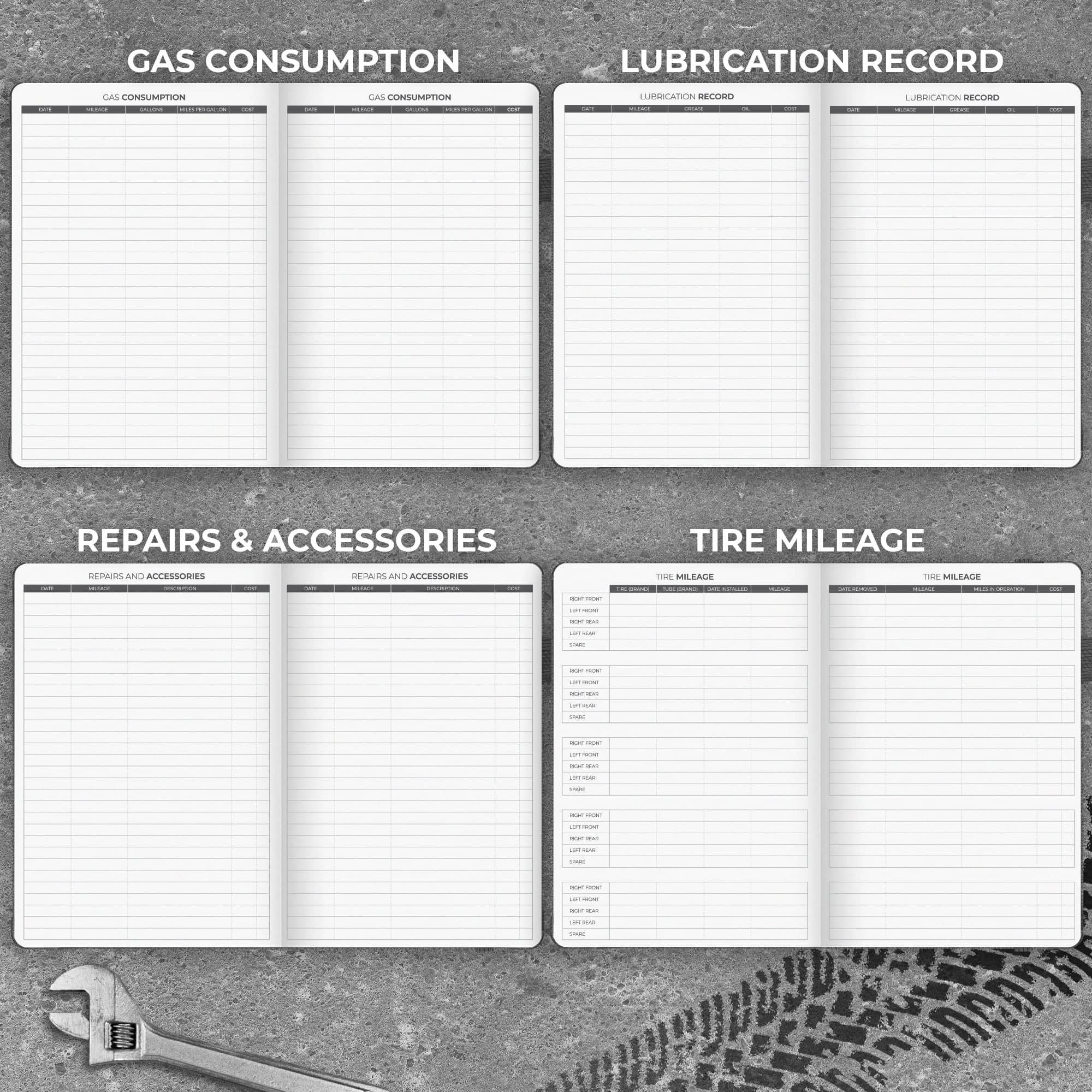 Auto Mileage Log Book