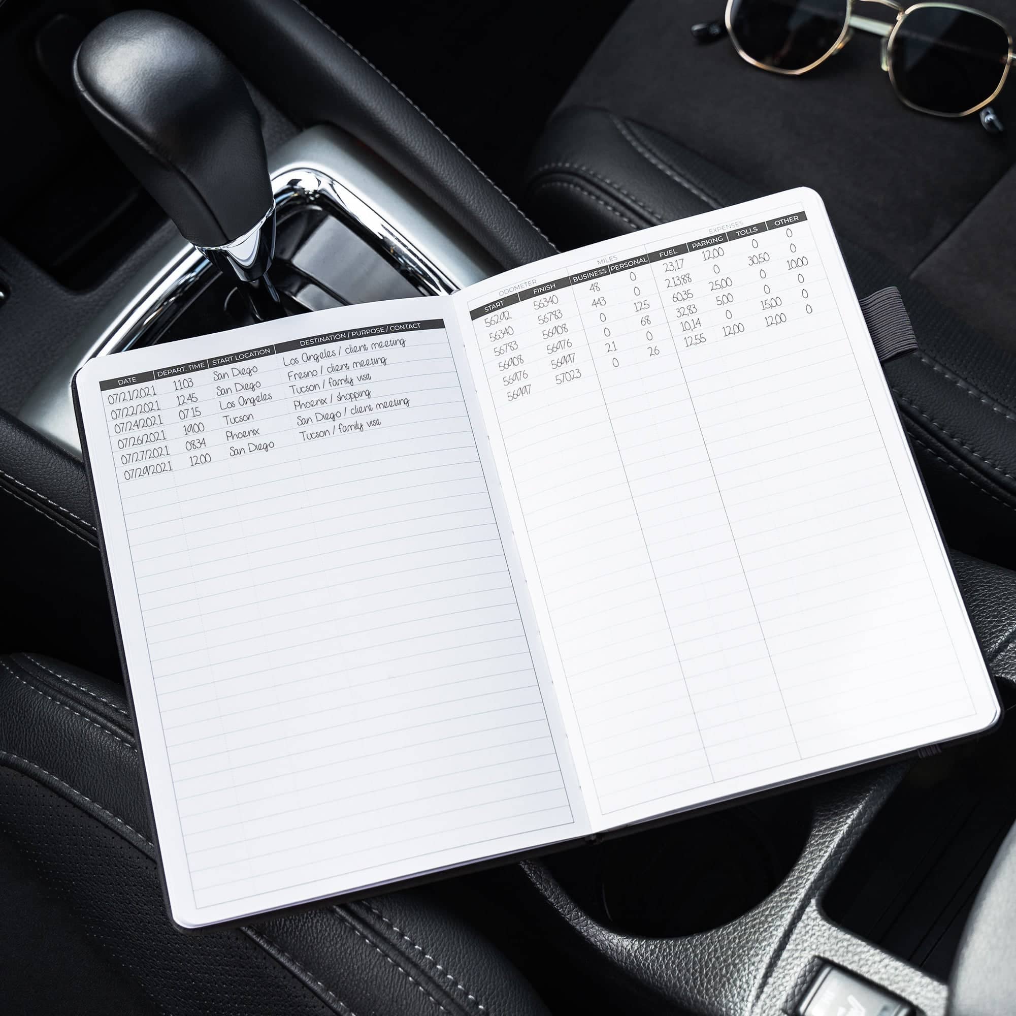 Auto Mileage Log Book