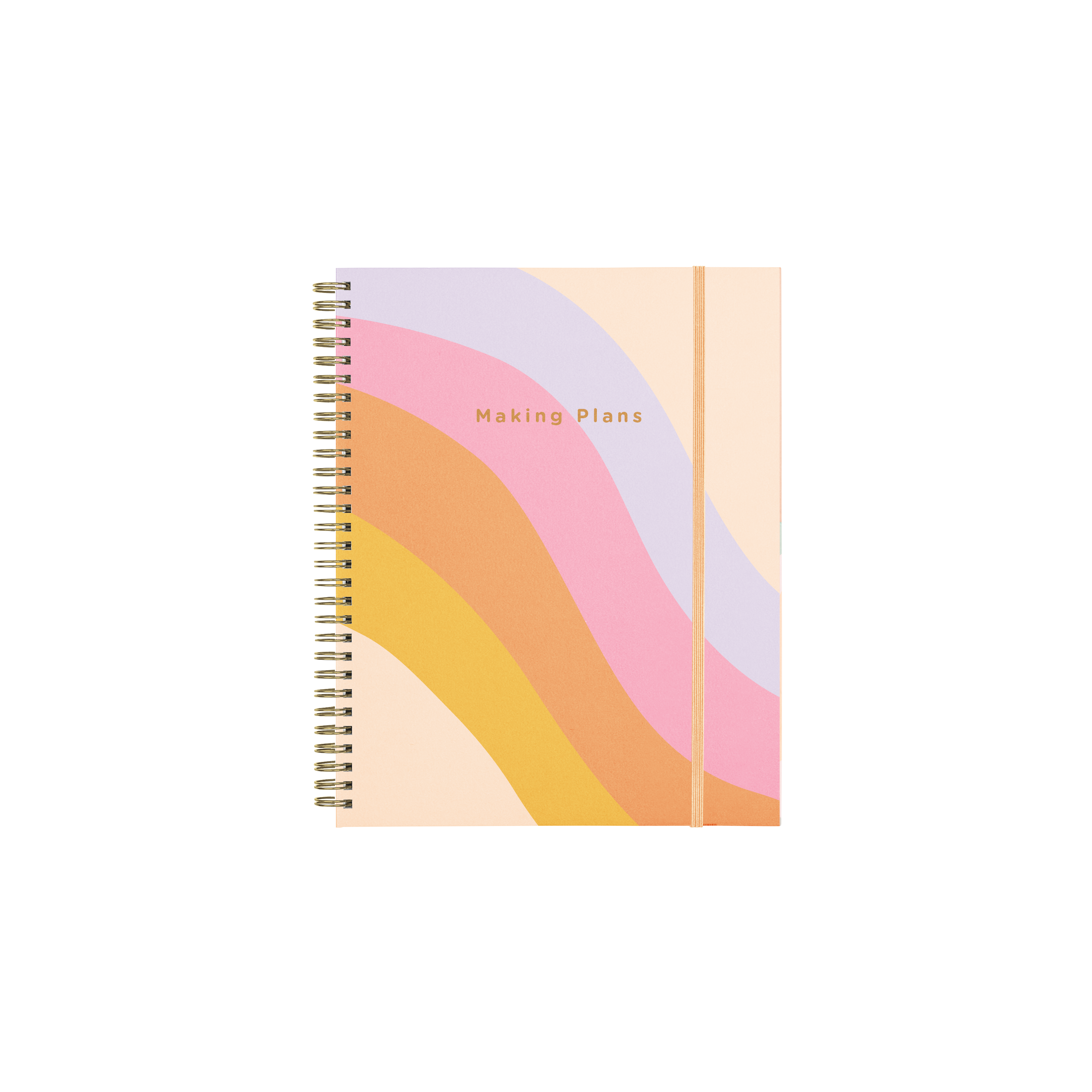 Notebook with colorful design and 'Making Plans' text on a white background