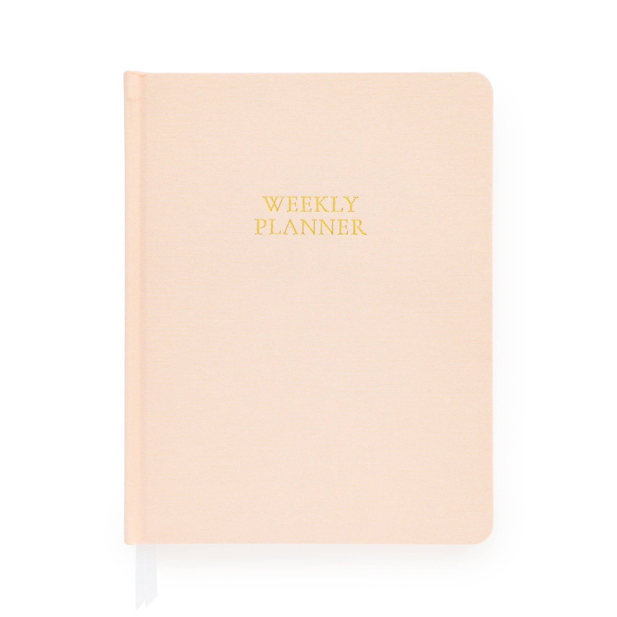 Undated Weekly Planner, Pale Pink