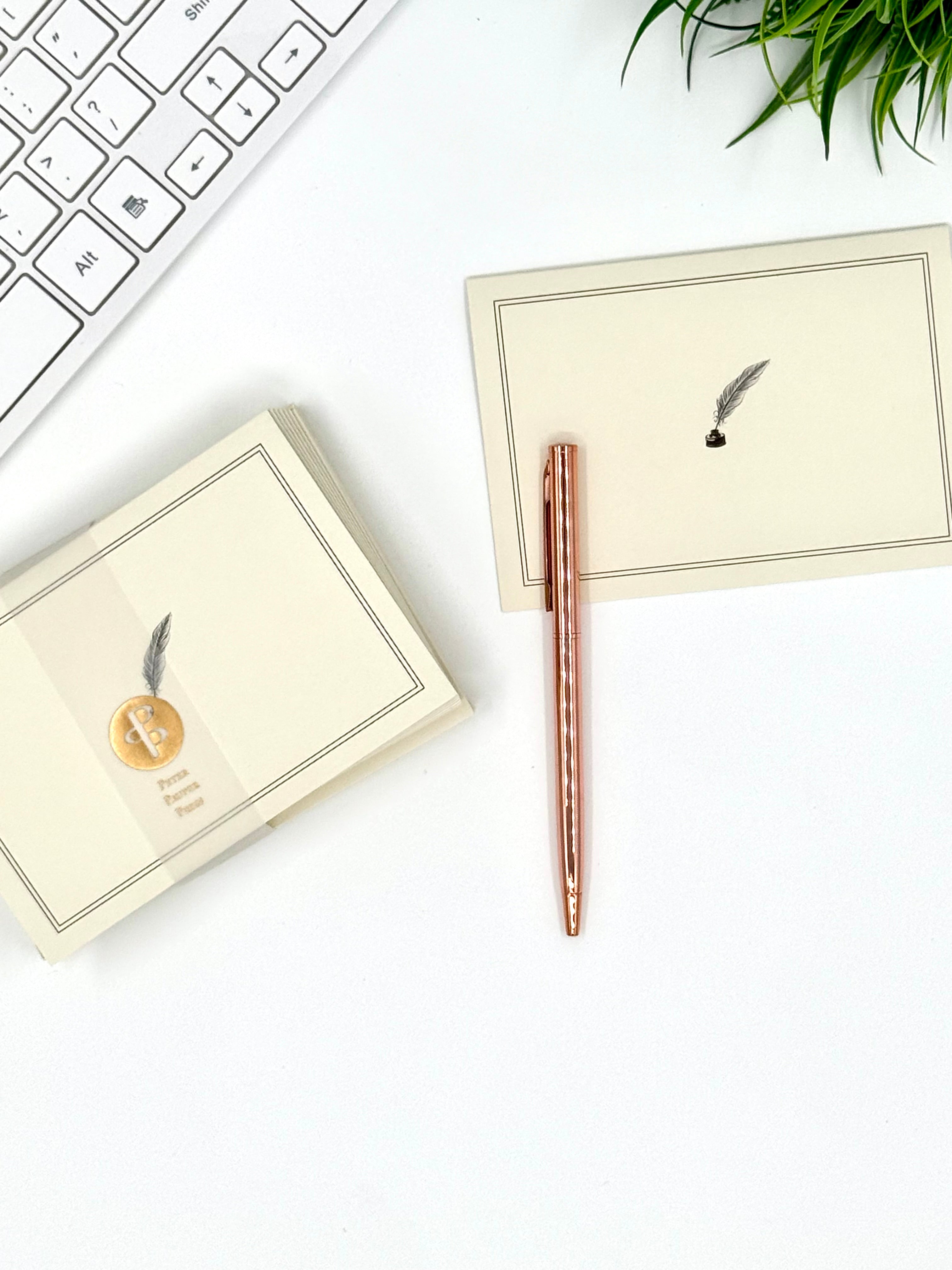 Quill Pen and Ink Note Cards