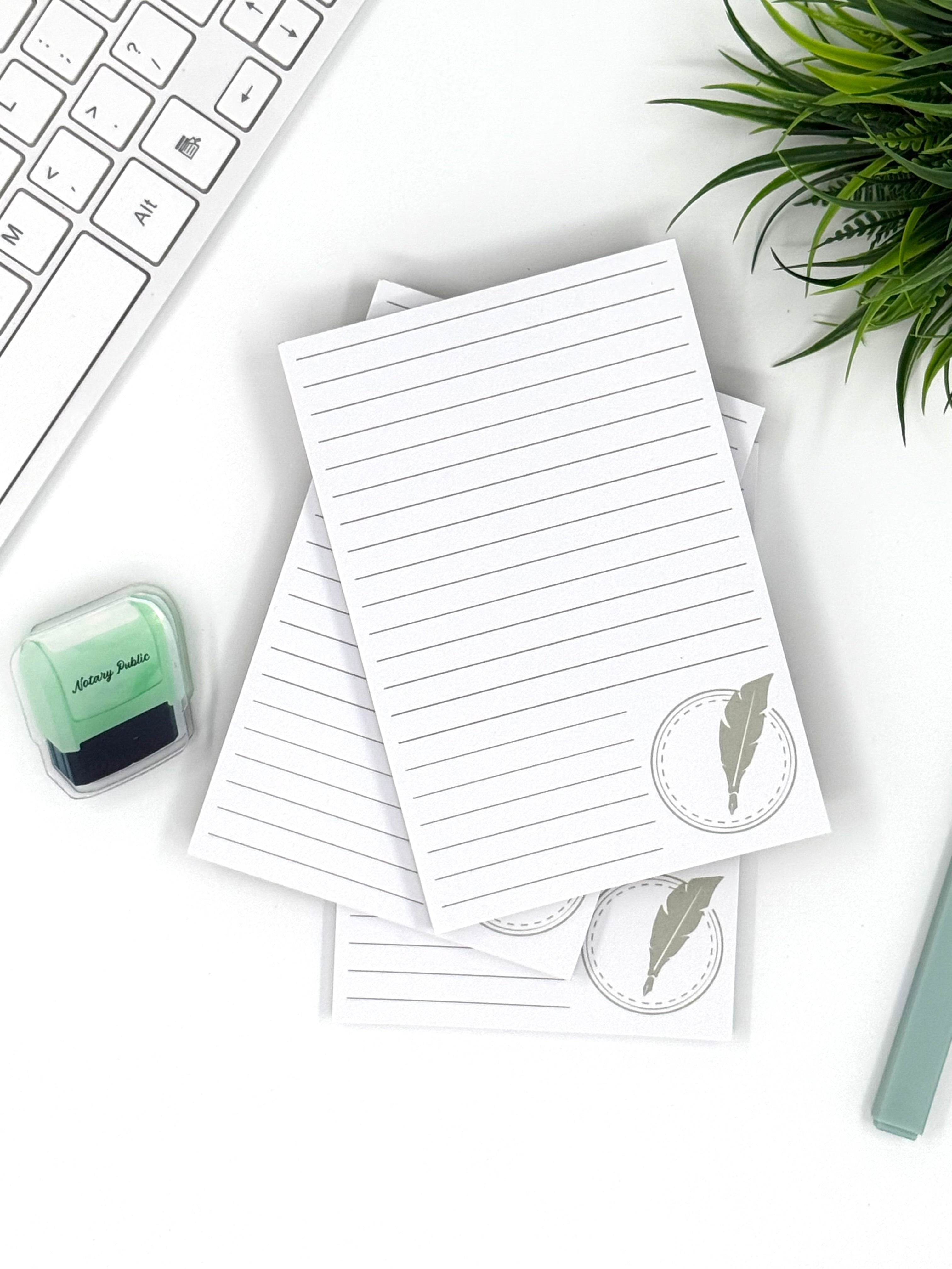 Lined Notary Notepad