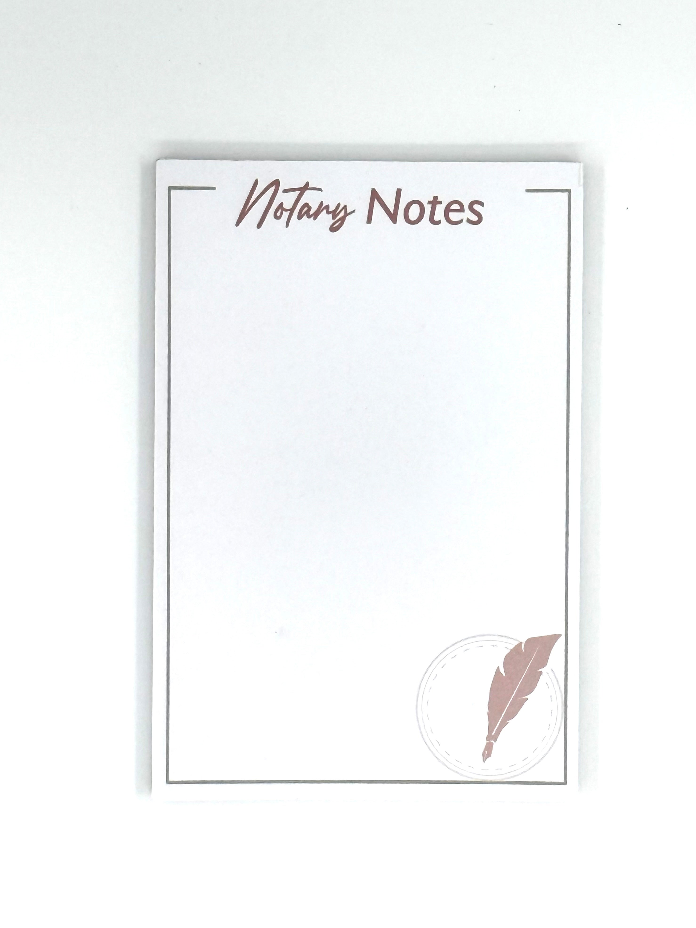 Notary Notes Notepad