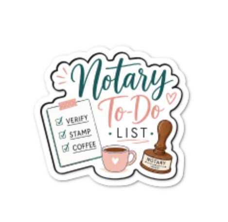 Notary To-Do List Sticker