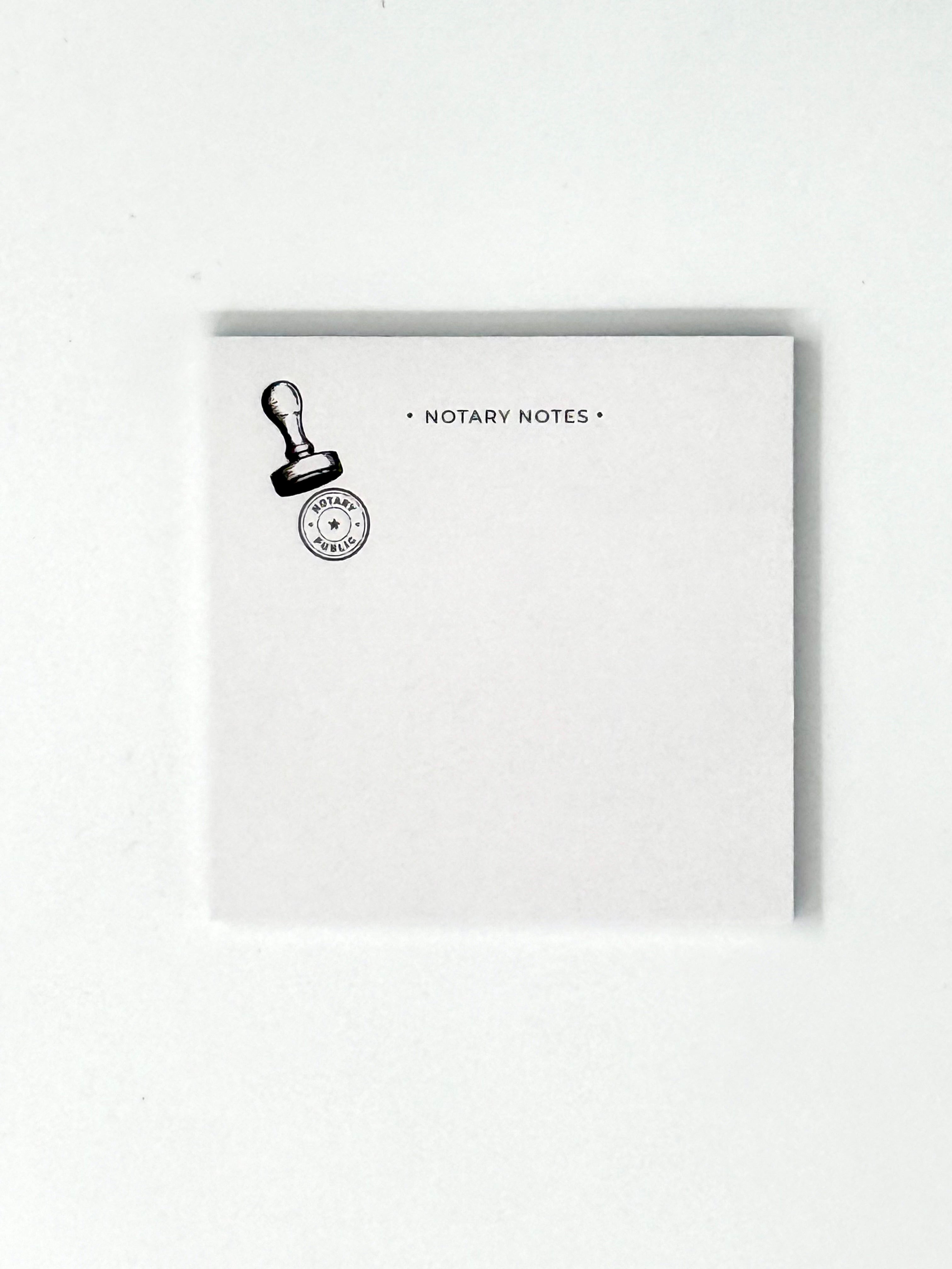 Mini Notary Sticky Notepads