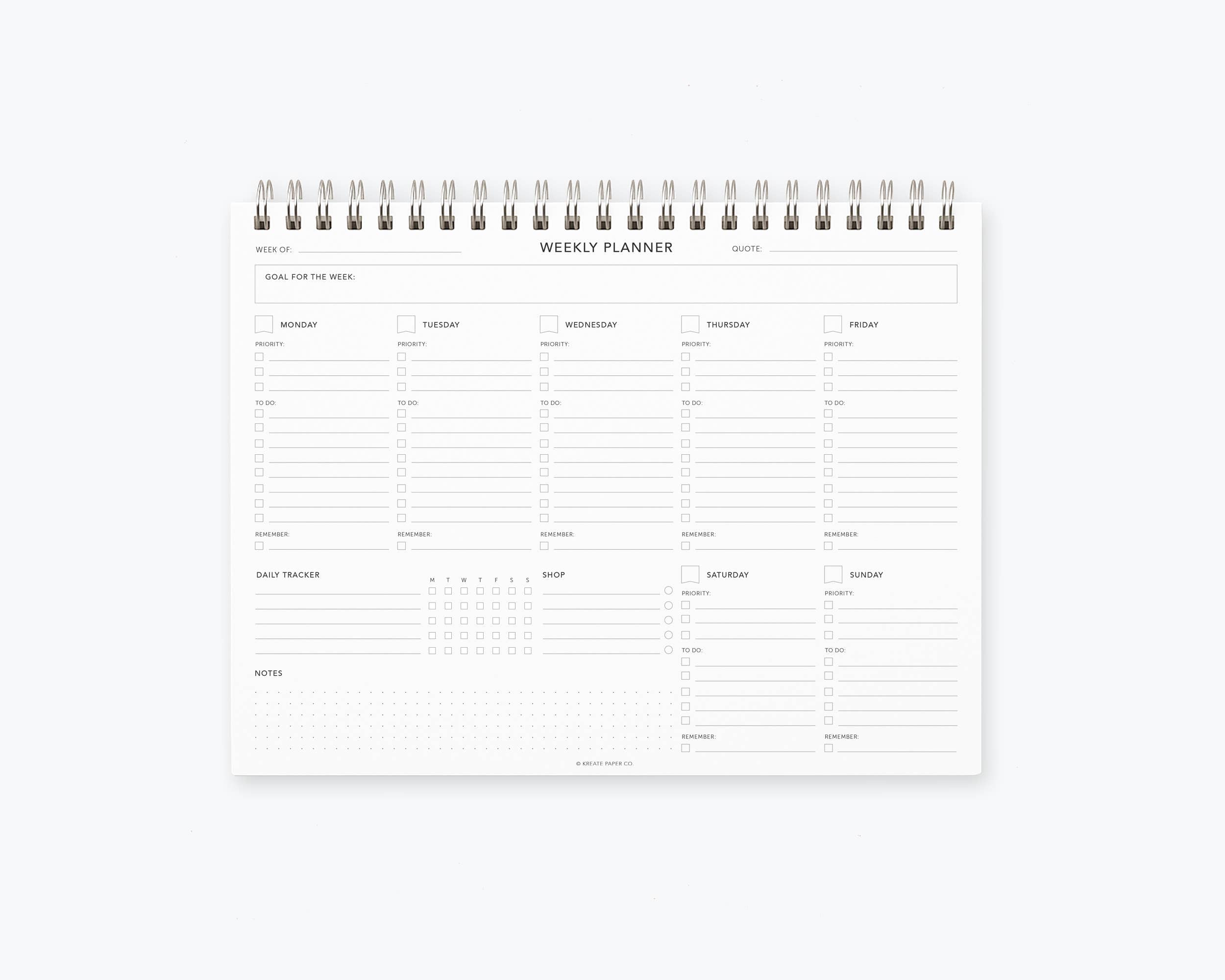Weekly Planner Notebook, Weekly Planners, Best Selling