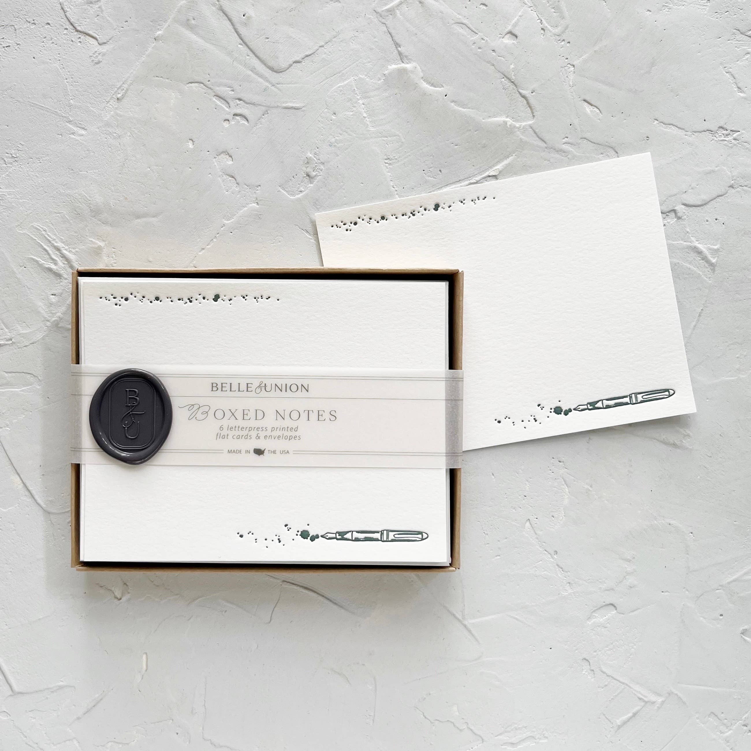 Fountain Pen Boxed Notes (Set of 6 cards)