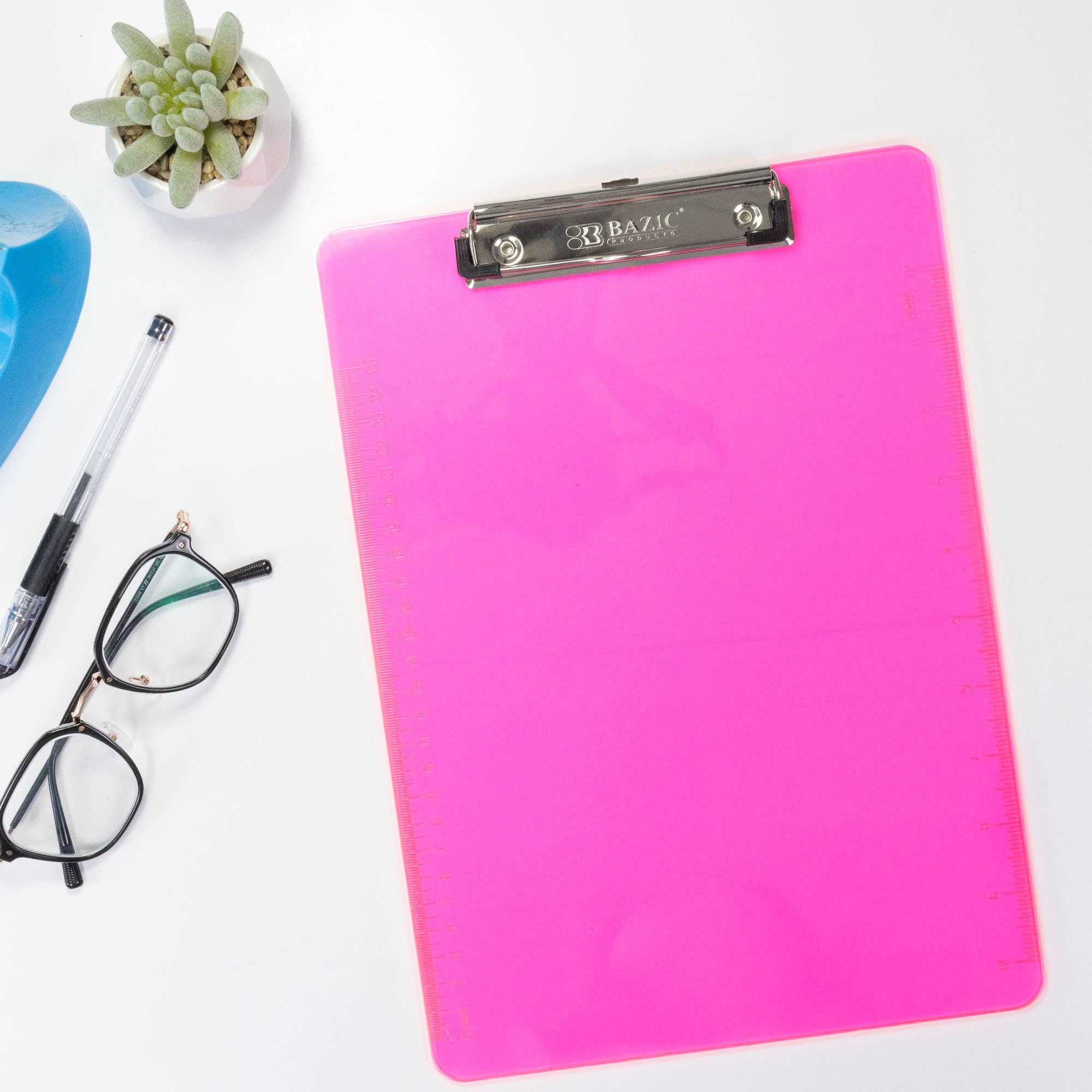 Standard Size Plastic Clipboard with Low-Profile Clip