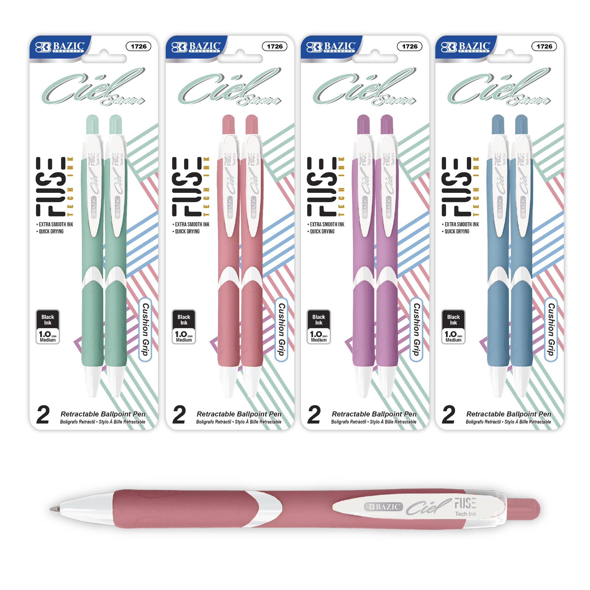 Ciel Serena FUSE Tech Ink Retractable Pen (2/Pack)
