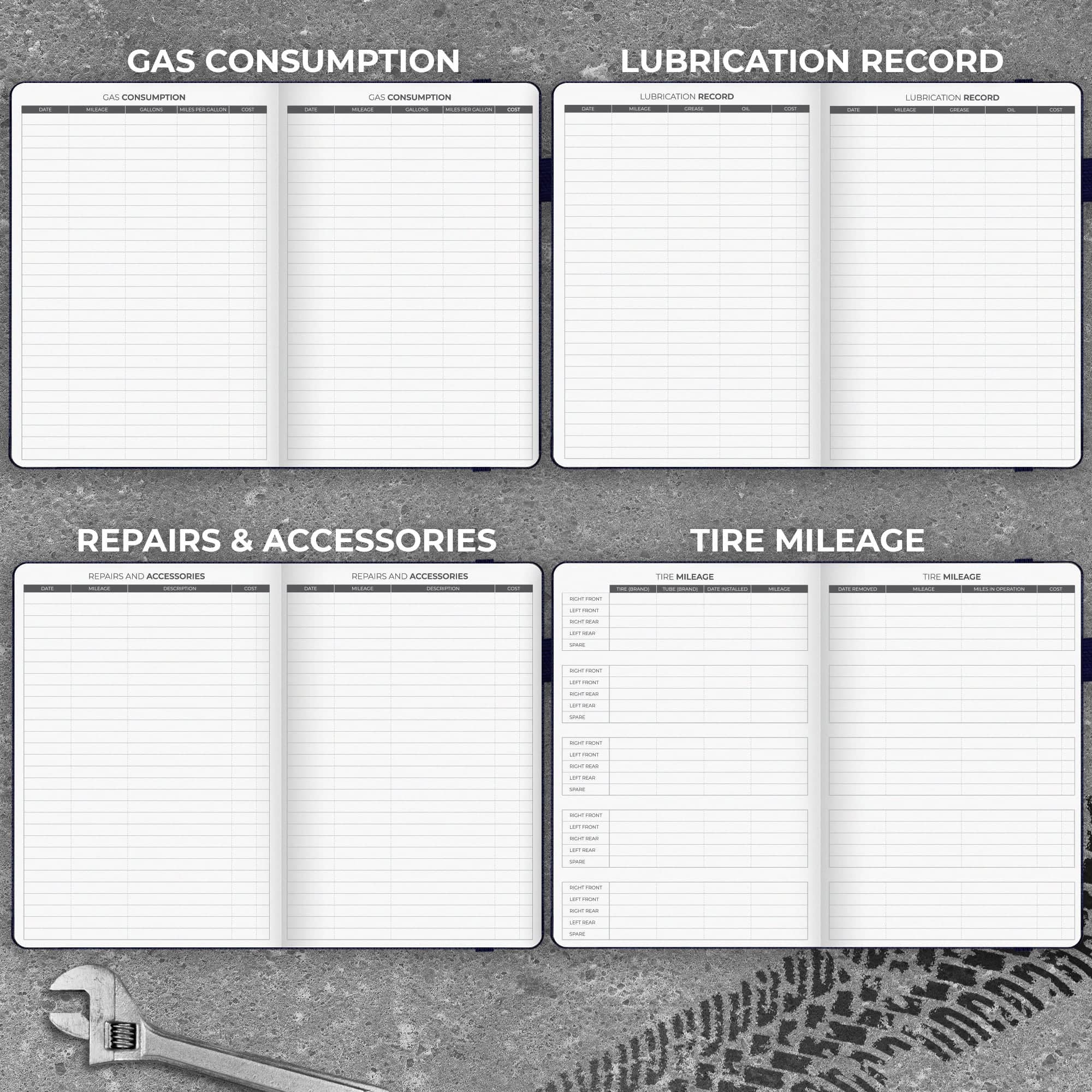 Auto Mileage Log Book