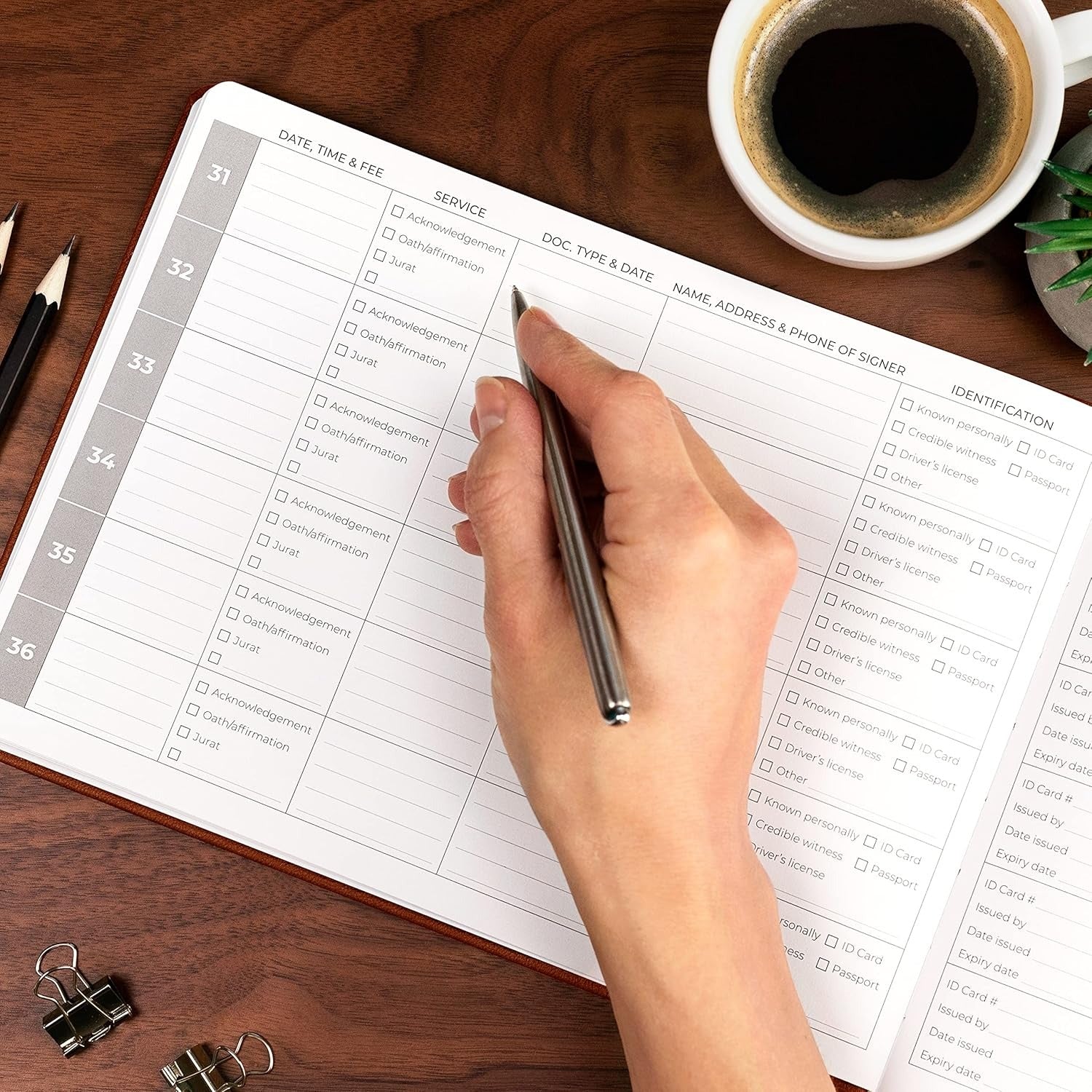 Clever Fox Notary Journal