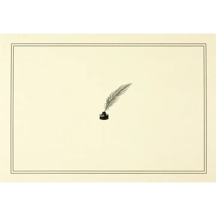 Quill Pen and Ink Note Cards